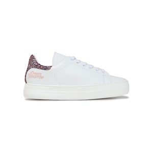 Maje Fanny Glitter Embroidered Leather Sneaker 38